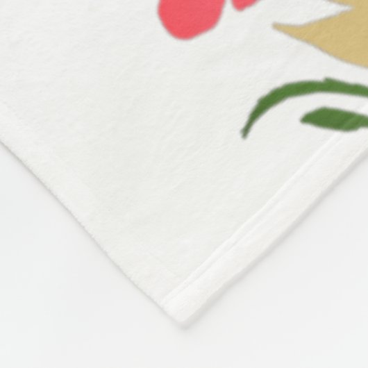 Beste mama bloemen 4 Foto Collage Keepslag Fleece Deken (Hoek)