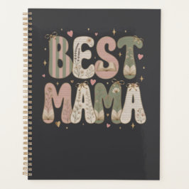 Beste Mama Boekachtig Bloemig Letterkundig Ontwerp Planner