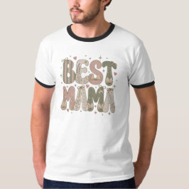 Beste Mama Boekachtig Bloemig Letterkundig Ontwerp T-shirt