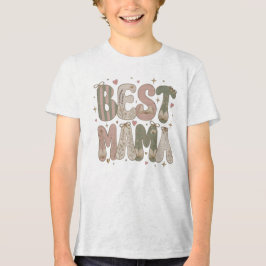 Beste Mama Boekachtig Bloemig Literair Ontwerp Tri-Blend Shirt