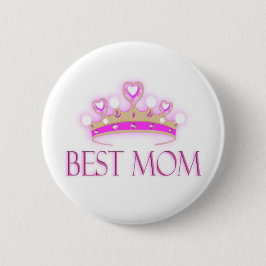 Beste mama Crown Ronde Button 5,7 Cm