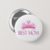 Beste mama Crown Ronde Button 5,7 Cm (Voorkant /achterkant)