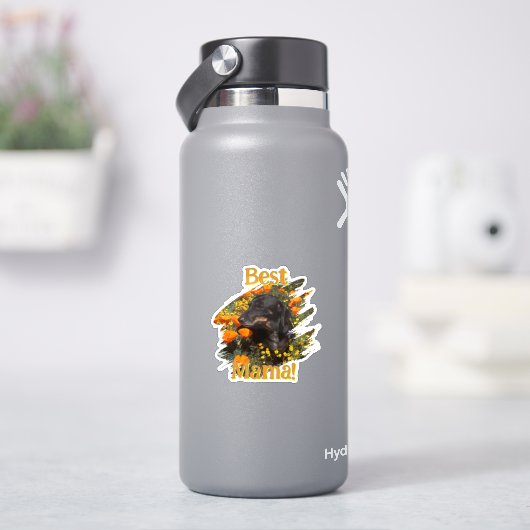 Beste mama! Dachshond Sticker (HydroFlask)