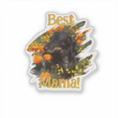 Beste mama! Dachshond Sticker (Voorkant)