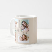 Beste mama, elk jaar 8 Foto Collage Beige Koffiemok (Voorkant links)