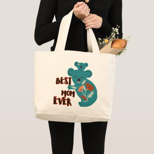 Beste mama Ever Koala Moederdag Grote Tote Bag (Voorkant (product))