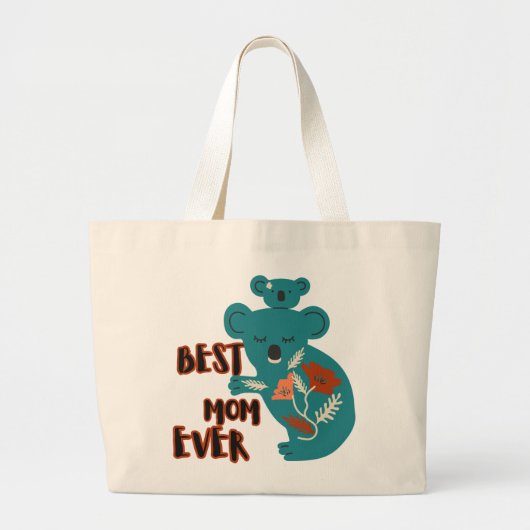 Beste mama Ever Koala Moederdag Grote Tote Bag (Voorkant)
