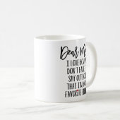 Beste mama favoriete kind koffiemok (Voorkant rechts)