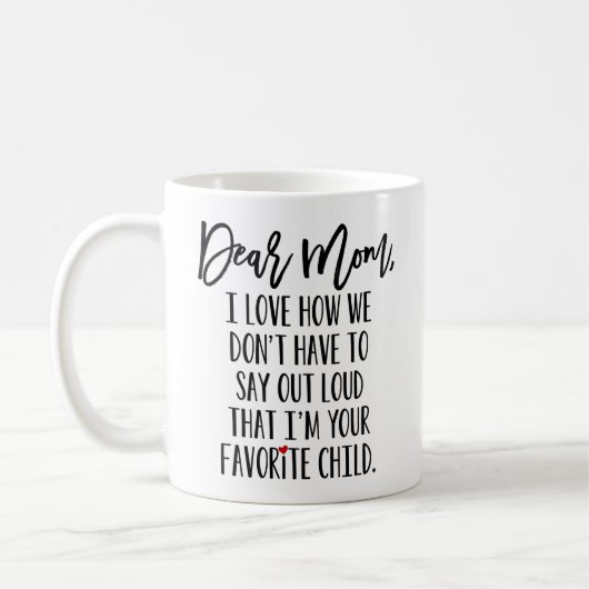 Beste mama favoriete kind koffiemok (Links)