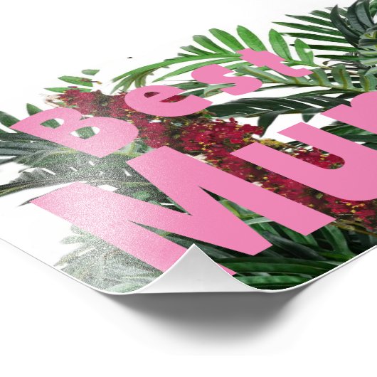 Beste mama! foto afdruk (Hoek)