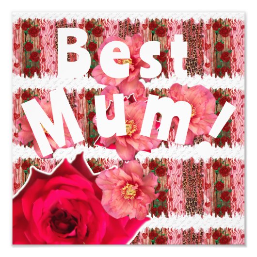 Beste mama! foto afdruk (Voorkant)