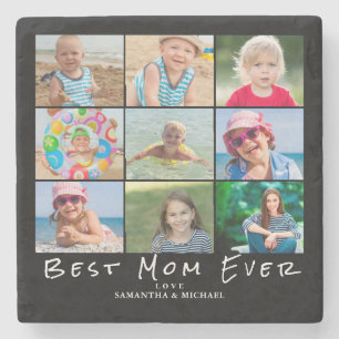 Beste mama foto collage Birthday Stenen Onderzetter