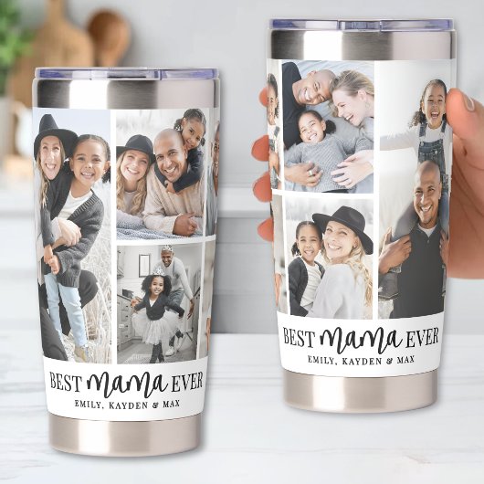 Beste Mama Foto Moeder Geïsoleerde Drinkbeker