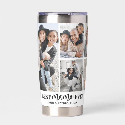 Beste Mama Foto Moeder Geïsoleerde Drinkbeker (Voorkant)