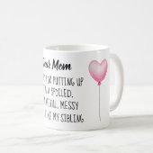 Beste mama. Fun Mok. Koffiemok (Voorkant rechts)