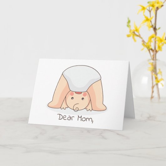 Beste mama... Funny Moederdag Kaart (Gele Bloem)