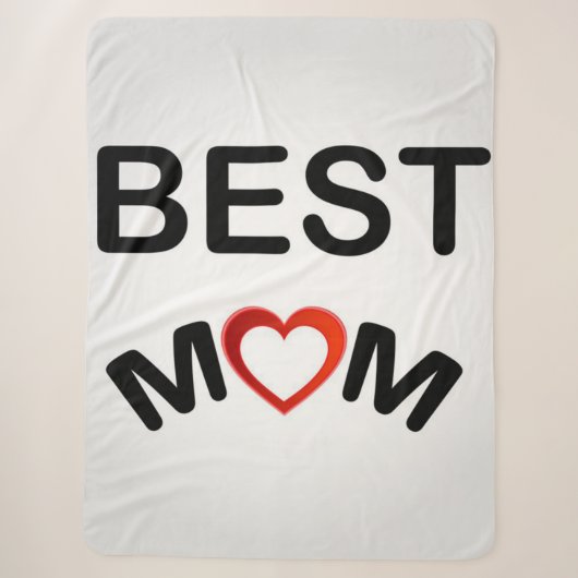 Beste mama | Gepersonaliseerd voor mijn moeder Sherpa Deken (Voorkant)