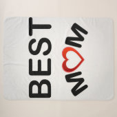 Beste mama | Gepersonaliseerd voor mijn moeder Sherpa Deken (Voorkant (horizontaal))