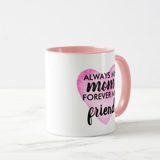 Beste mama Gift Moederdag Roze Heart Moeder Mok (Voorkant rechts)