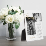 Beste mama | Gold Mam Script Weduwbericht Foto Fotoplaat<br><div class="desc">Echt speciale en gedenkwaardige moeder van de bruidskgift van dochterfoto en berichtplaat. Geef je moeder een mooi gepersonaliseerd cadeau op je trouwdag dat ze voor altijd zal koesteren. Deze prachtige persoonlijke trouwdag cadeau bevat twee zwarte en witte foto's waarop twee van je eigen speciale moeder- en dochterfoto's te zien zijn....</div>