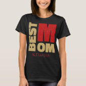Beste mama Gold Red Glitter-naam Gepersonaliseerd T-shirt (Voorkant)
