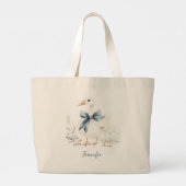 Beste Mama Goose & Baby Duck Aangepaste naam Grote Tote Bag (Achterkant)
