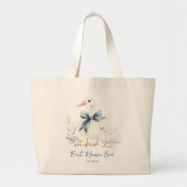 Beste Mama Goose & Baby Duck Aangepaste naam Grote Tote Bag (Voorkant)