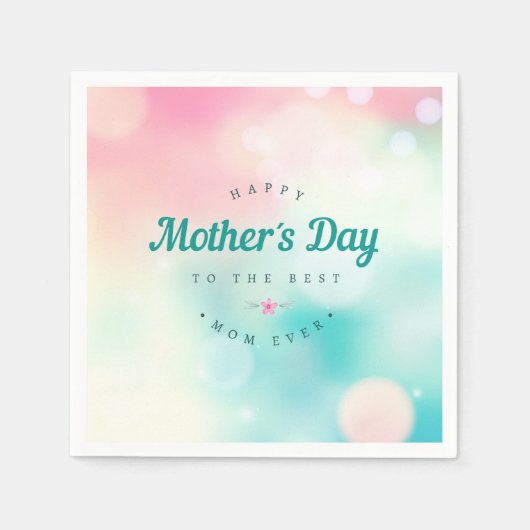 Beste mama Happy Moederdag | Napkin Servet (Voorkant)