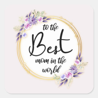 Beste mama Happy Moederdag Vierkante Sticker