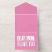 Beste mama, ik hou van je all in one uitnodiging (Binnen)