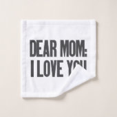 Beste mama, ik hou van je bad handdoek (Wasdoekje)