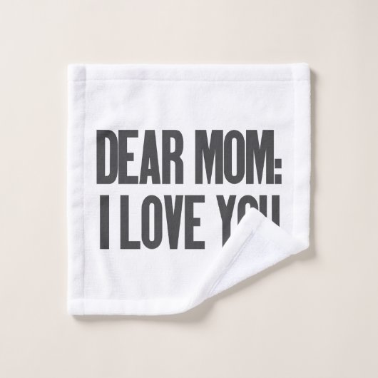 Beste mama, ik hou van je bad handdoek (Wasdoekje)