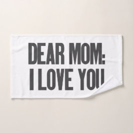 Beste mama, ik hou van je bad handdoek