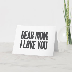 Beste mama, ik hou van je bedankkaart