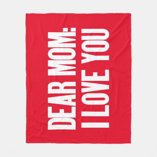 Beste mama, ik hou van je fleece deken (Voorkant)