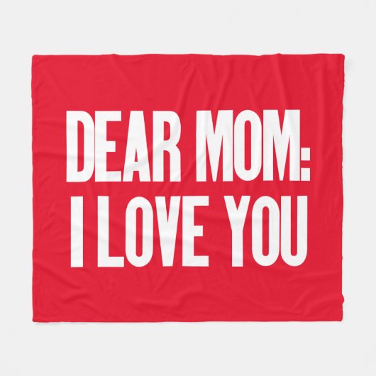 Beste mama, ik hou van je fleece deken (Voorkant (Horizontaal))