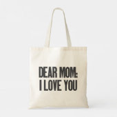 Beste mama, ik hou van je tote bag (Achterkant)