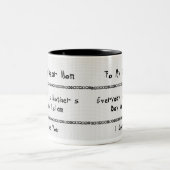 Beste mama, ik hou van je tweekleurige koffiemok (Center)