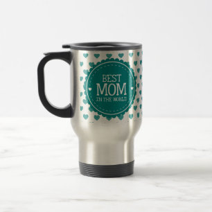Beste mama in de Blauwgroen wereld Reisbeker