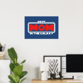 Beste mama in de Galaxy Poster (Thuiskantoor)