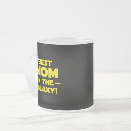 'Beste mama in de Melkweg!' Matglas Koffiemok (Voorkant links)