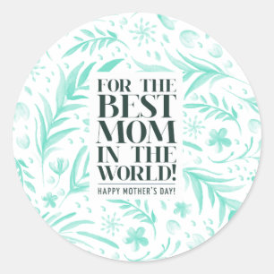 Beste mama in de Moederdag-kruidnagels van de were Ronde Sticker