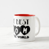Beste mama in de Moederdag-tweetonige Mok van de w (Voorkant rechts)