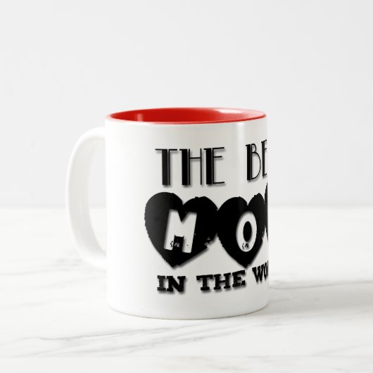 Beste mama in de Moederdag-tweetonige Mok van de w (Voorkant links)