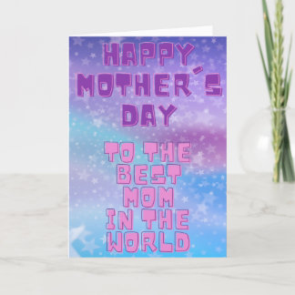 Beste mama in de Moederdag van de wereld Bedankkaart