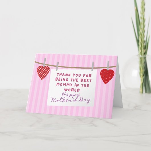 Beste mama in de Moederdag van de wereld Bedankkaart (Voorkant)