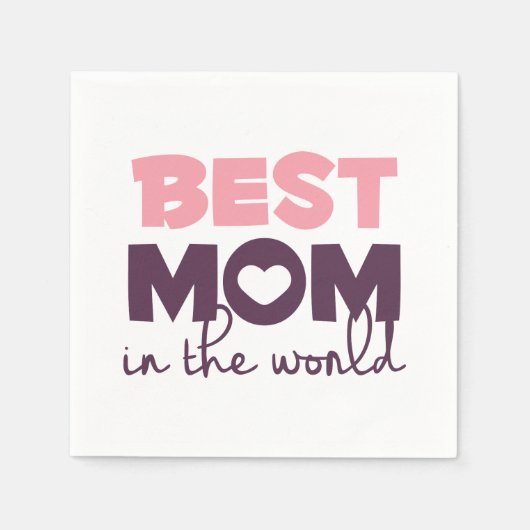 Beste mama in de Moederdag van de wereld | Napkin Servetten (Voorkant)