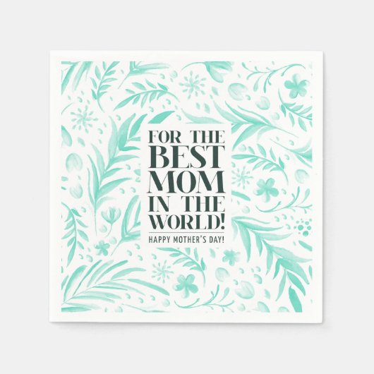 Beste mama in de Moederdag van de wereld | Napkin Servetten (Voorkant)