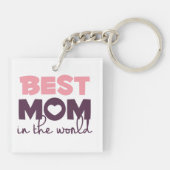 Beste mama in de Moederdag van de wereld Sleutelhanger (Achterkant)