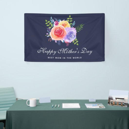 Beste mama in de Rozen van de Wereld Spandoek (Beurs)